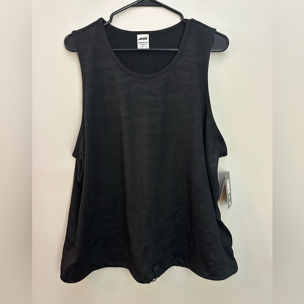 Avia Relaxed Fit Tank 3X Black Camo NWT